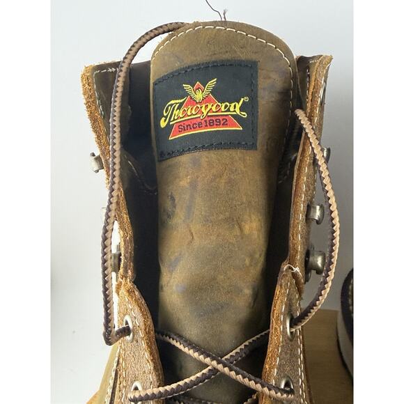 Thorogood Waterproof Moc Toe Work Boots Brown Leather Men’s 8D EH SR USA